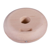 Mast Button Wood Flat 75mm - 3"