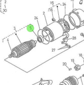 Nanni Diesel 970307787 - Radial Ball Bearing for Starter Motor