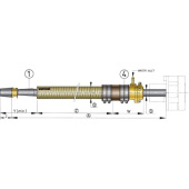 Vetus BG30/2000 - GRP Stern Tube with Cutlass Bearing, Ø30mm, 2000mm