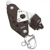 Barton N17641 – Fiddle Block Snap Shackle with Becket and Cam Size 7 72mm, Ball Bearing, Ø44/72mm Sheaves, Max Rope 14mm