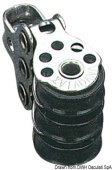 Viadana Micro Triple Block for Rope up to 5 mm, 17 mm Sheaves