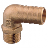 Guidi Brass 90° Hose Connector M BSP Male Thread Hose Tail Fittings, Various Sizes
