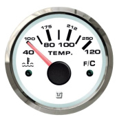 Uflex 62024RK - Ultra White SS Water Temperature Gauge - 40-120 °C