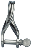 Allpa Stainless Steel Shackle (Twisted Form) Ø5mm, B=12mm, H=37mm (Breaking Load 1050kg)
