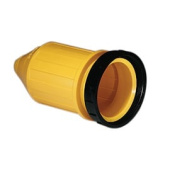 Marinco 50A Weatherproof Cover With Threaded Sealing Ring Yellow