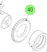 Steyr 2172584-0 - Oil Pump Drive Gear for Crankshaft on Steyr Engines