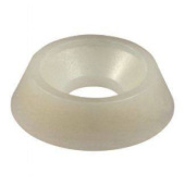 Euromarine White Nylon Low-cut Cup Washer Ø5mm