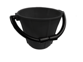 Allpa PVC Nautical Bucket Black 7,5L; With PVC Handle