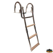 Trem S1928004 - Boarding Ladder With Grabrail Wooden Steps