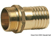 Osculati 17.198.48 - Cast Brass Male Hose Adaptor 3/4" x 18 mm