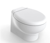 Tecma T-S2G024DW/D02C00 - 24V Silence Plus 2G Short Marine Toilet All-in-One Standard Panel Polyester Soft Сlosing Seat with Stainless Cover
