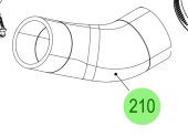 Steyr 2180975-0 - Charge Air Hose for SE266S36 and SE236S36 Engines