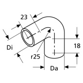 Webasto 1319418A - SP-Moulded Hose D18 90 Degrees