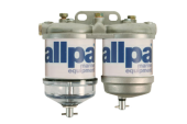 Allpa Double Fuel Filter For Diesel, With Water Separator, 50L/H, With 2 Aluminum Bowls