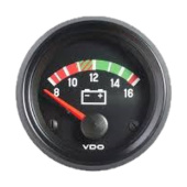 VDO 332-030-001C - Voltmeter - Cockpit International 52mm 12V (8V-16V) Display