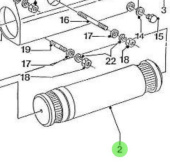 Nanni Diesel 970310152 - Heat Exchanger Tube Stack for 4.150HE Engines