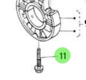 Nanni Diesel 970141539 - Bearing Case Bolt No. 02 for HE and Standard Engines