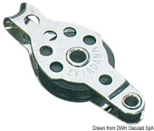 Viadana Mini Single Block with Becket for Rope up to 6-8 mm, 25 mm Sheave