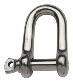 Allpa Stainless Steel Shackle, A=Ø10mm, B=40mm, C=12mm, D=40mm (Breaking Load 5800kg)