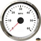 Trem L3274156 - Speedometer 0-60 MPH White Cut-Out Diameter 85 mm