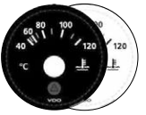 VDO A2C60000961 - Veratron ViewLine - 52mm White Coolant Temperature 120°C - 12-24V DL