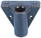Allpa Nylon Rowlock Socket, Side Mounting Bracket, Ø17mm, Black