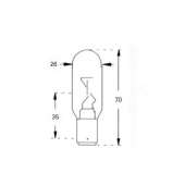 Bay15D Cylindrical Bulb 24V 10W