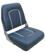 Folding Upholstered Boat Chair 'Coach', Blue