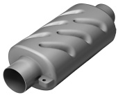 Wet Exhaust Mufflers, HD Polyethylene Horizontal Marine Silencers