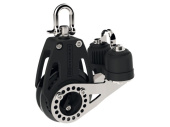 Lewmar 29901667BK - Control Block Single Ratchet With Cleat 60 mm