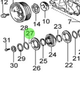 Nanni Diesel 970314144 - Bolt with Washer for Crankshaft and Piston Assembly
