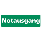 Marine Emergency Exit Identification Sticker "Notausgang", German, Soft PVC, 300×100 mm