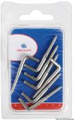 Osculati 09.035.01 - SS Square Screw Hooks 32 x 3 mm Blister Packaging 10 pcs