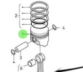 Nanni Diesel 970307550 - Engine Piston for HE Series Engines