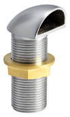 Osculati Chromed Brass Faired Scupper Vent, Fully Threaded – 1/2" to 2"