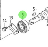 Nanni Diesel 970142124 - Pump Housing Bearing for Injection and Fuel Systems