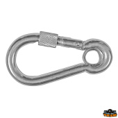 Trem M0610102 - Carabiner With Eyelet And Screw Clip 100 mm 5 Pieces