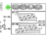 Nanni Diesel 970312122 - Piston Ring Set for Crankshaft and Piston Assembly