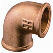 Guidi Bronze 90° Elbow F-F BSP Female Thread Pipe Fittings, Sizes 1/4" to 4"