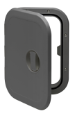 Allpa Plastic Hatch, 373x270mm, 180°, Removable, Grey