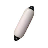 Allpa Fender Model 'Orca' Ø100mm, L=450mm, White With Black Head (Size 1) Inflatable With Ball Valve