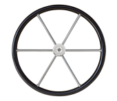 Allpa 6-Spoke Wheel 'Type 6C' Stainless Steel With Carbon Rim With Finger Grip, Incl. Adapter, Ø600mm