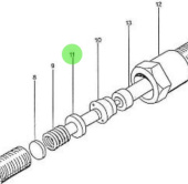 Nanni Diesel 970492145 - Injector Nozzle Push Rod for HE Series Engines