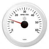 VDO A2C59512435 - Veratron ViewLine Tachometer 6.000 RPM White 85mm