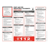 Marine First Aid Sign 2024 for Industrial Accidents, English, Hard Plastic, 390×300 mm