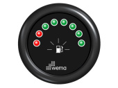 Wema 110333 - Blackline Fuel Tank Gauge 8 LED Black