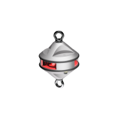 Lopolight 300-114G2-H1C-P - Navigation Light 3NM 360° Red, Hoist, Silver Anodized