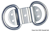 Osculati 39.867.02 - Double Ring with Plate 76x32mm