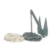 Plastimo Britany Mooring Kits with Anchor, Galvanized Chain & Nylon Rope