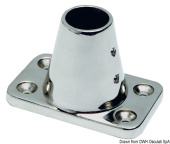 Osculati AISI 316 Stainless Steel Cast Stanchion Base for Ø25 mm Stanchions
